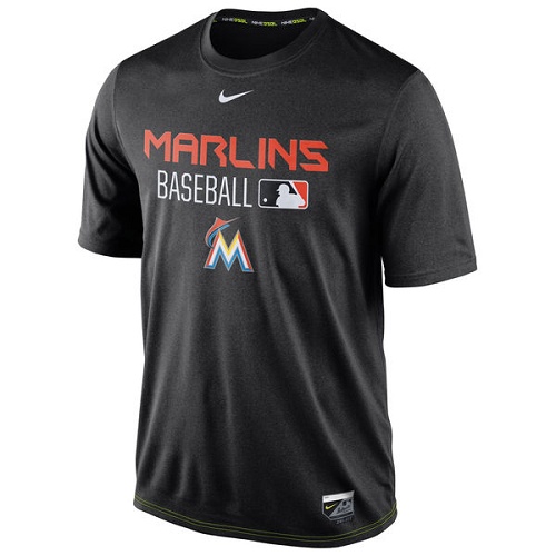 MLB Miami Marlins Nike Legend Team Issue Performance T-Shirt - Black